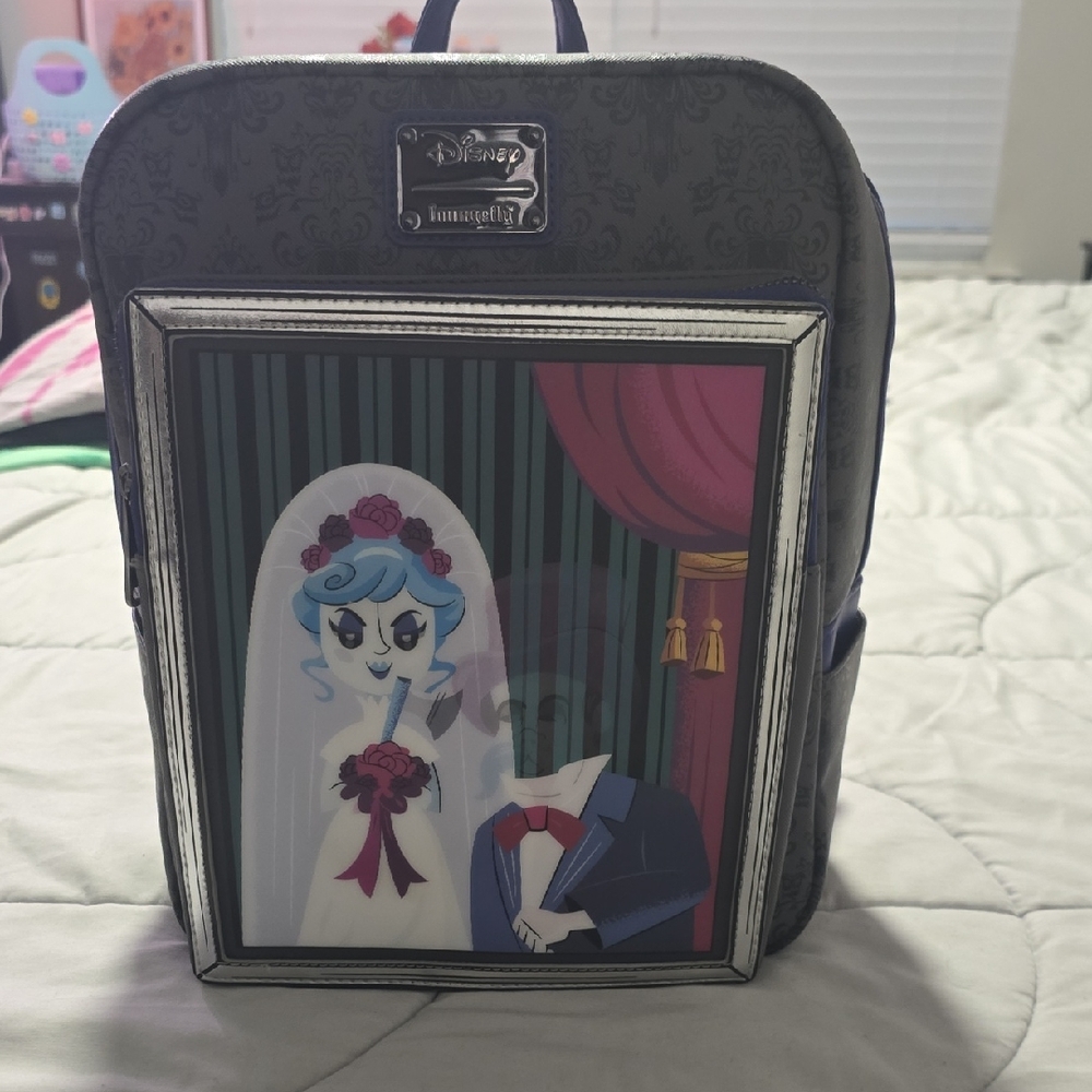Loungefly Disney Haunted Mansion Backpack - Black and Blue